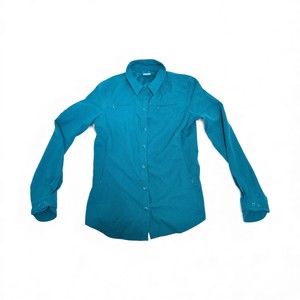REI‎ Women's Green Long-Sleeve Button-Down Shirt XS